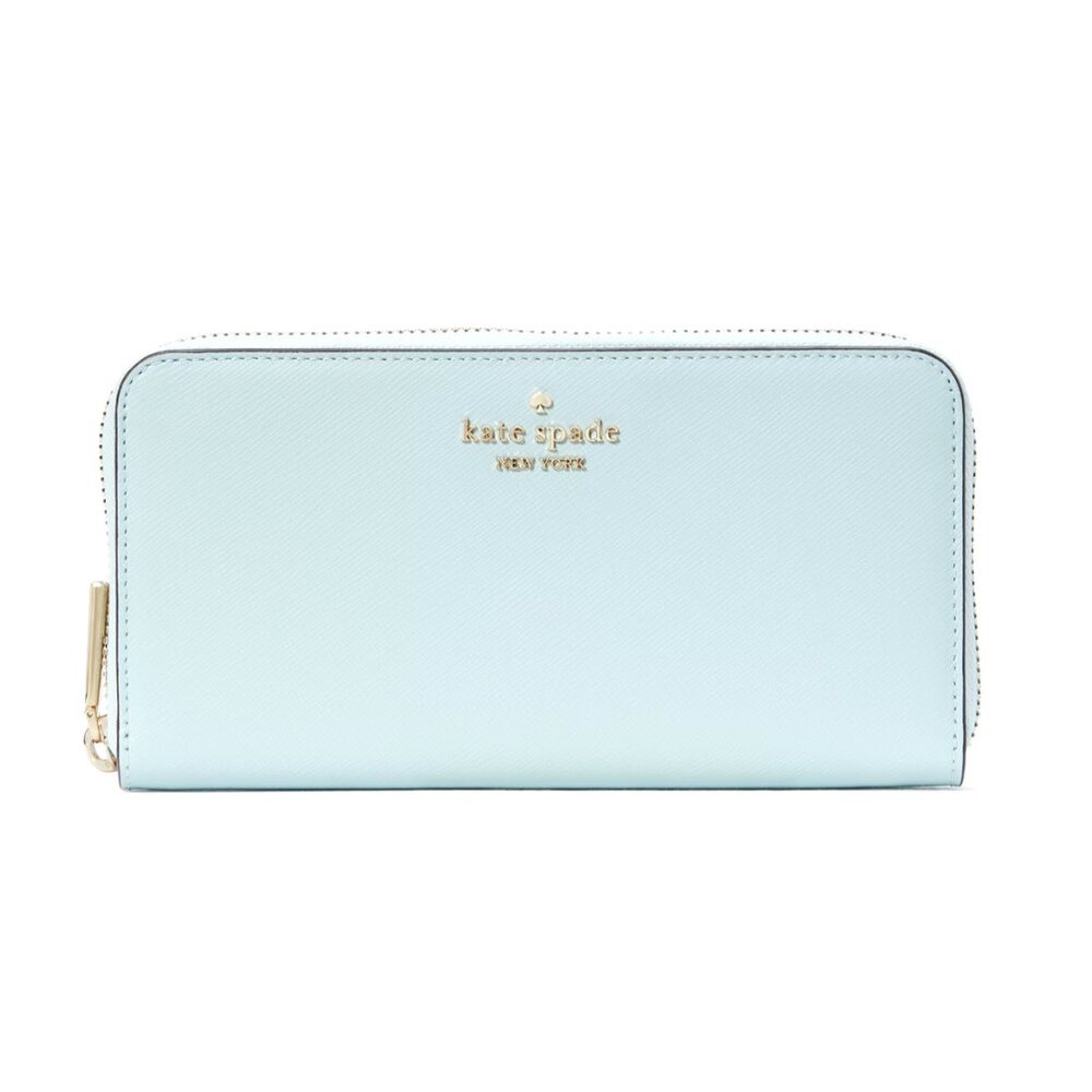 New Kate Spade Madison Saffiano Leather Large Continental Wallet Blue Glow